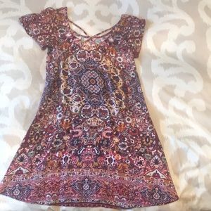 Boho above the knee dress